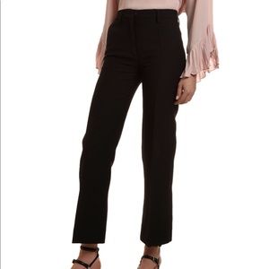 Valentino straight leg crepe cropped trousers